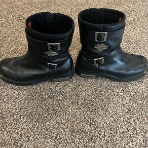 Harley-Davidson Black Buckle Boots